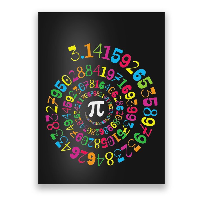 Pi Spiral Novelty Math Geek 3.14 Pi Day Poster