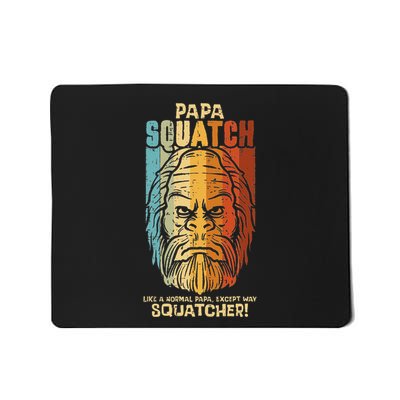 Papa Squatch Normal Except Squatcher Fathers Day Bigfoot Dad Mousepad