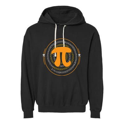 Pi Spiral Novelty Math Geek 3.14 Happy Pi Day Garment-Dyed Fleece Hoodie