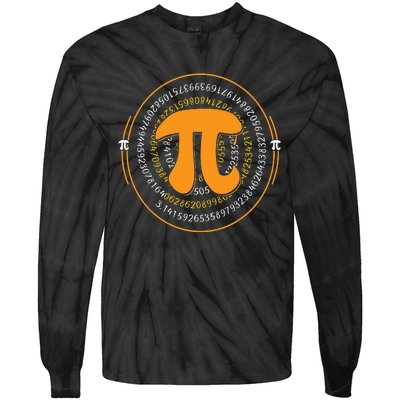 Pi Spiral Novelty Math Geek 3.14 Happy Pi Day Tie-Dye Long Sleeve Shirt