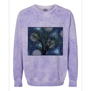 Pretty Stars Night Sky Tree Design Gift Colorblast Crewneck Sweatshirt