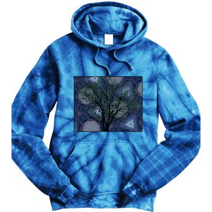 Pretty Stars Night Sky Tree Design Gift Tie Dye Hoodie