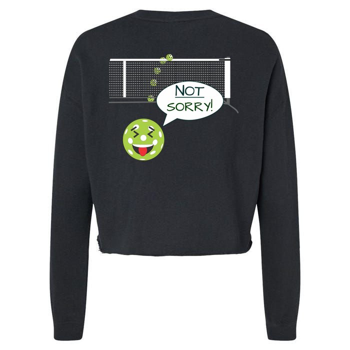 Pickleball Sorry Not Sorry Cropped Pullover Crew