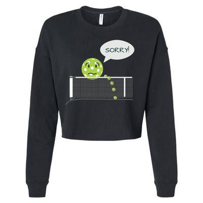 Pickleball Sorry Not Sorry Cropped Pullover Crew