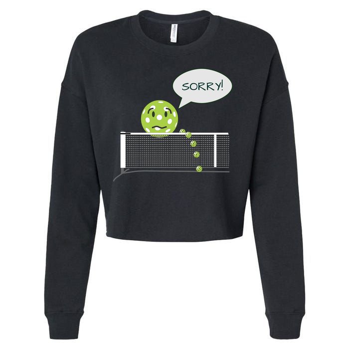 Pickleball Sorry Not Sorry Cropped Pullover Crew