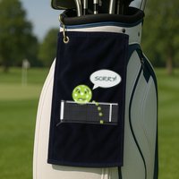 Pickleball Sorry Not Sorry Golf Towel