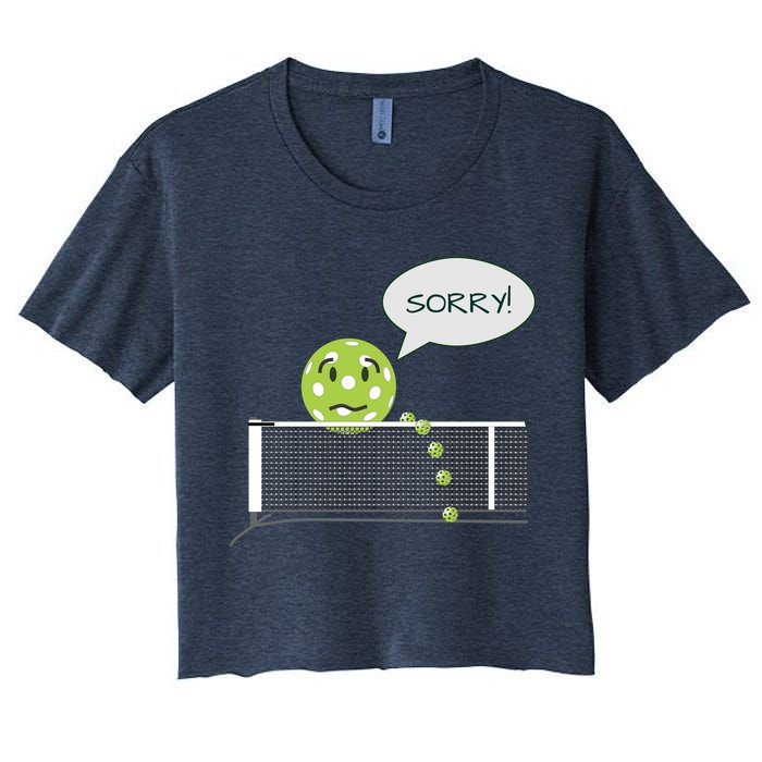 Pickleball Sorry Not Sorry Women's Crop Top Tee