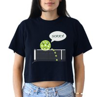 Pickleball Sorry Not Sorry Women's Crop Top Tee
