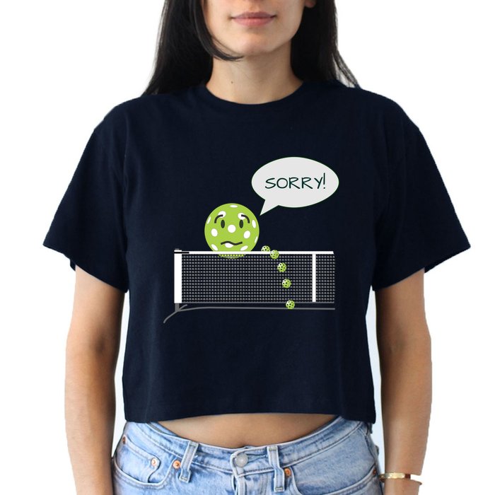 Pickleball Sorry Not Sorry Women's Crop Top Tee