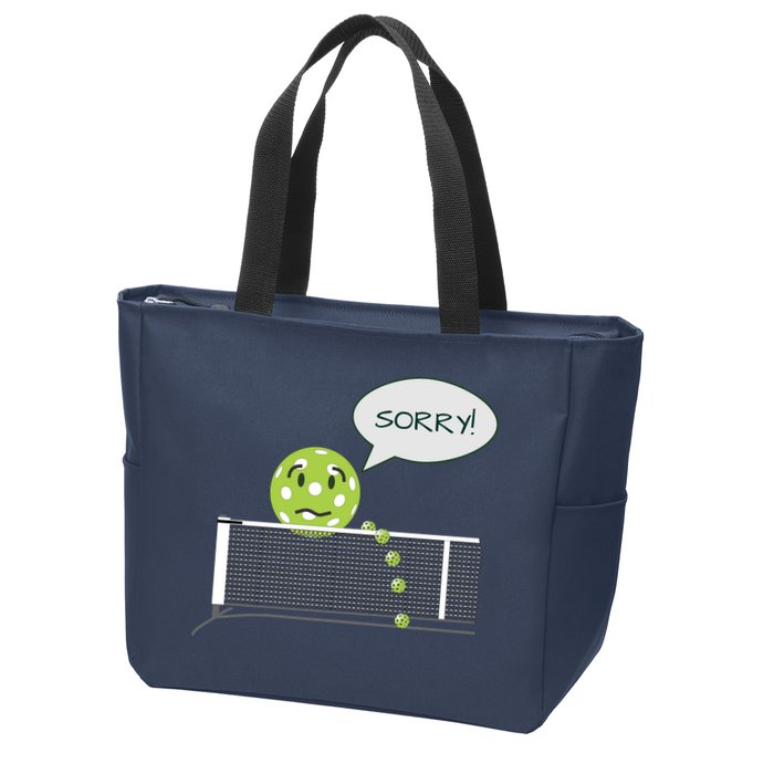 Pickleball Sorry Not Sorry Zip Tote Bag
