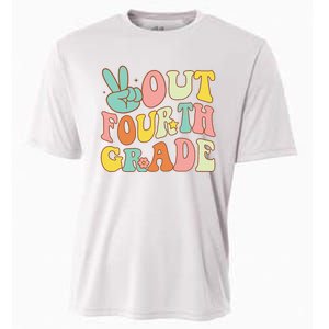 Peace Sign Out Fourth Grade Groovy Last Day School 4th Grade  Cooling Performance Crew T-Shirt