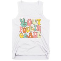 Peace Sign Out Fourth Grade Groovy Last Day School 4th Grade  Tank Top