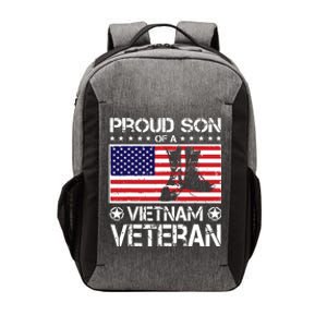 Proud Son Of Vietnam Veteran US Flag Boots Veteran Day Vector Backpack