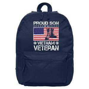 Proud Son Of Vietnam Veteran US Flag Boots Veteran Day 16 in Basic Backpack