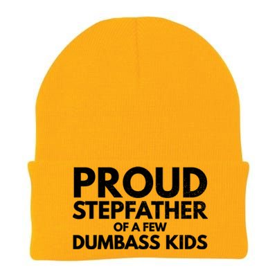 Proud Stepfather Of A Few Dumbass Sarcastic Stepdad Gift Knit Cap Winter Beanie