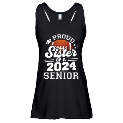 Proud Sister Of A 2024 Senior Graduate Football Grad 2024 Ladies Essential Flowy Tank