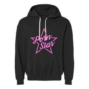 Porn Star Outline Graphic Garment-Dyed Fleece Hoodie