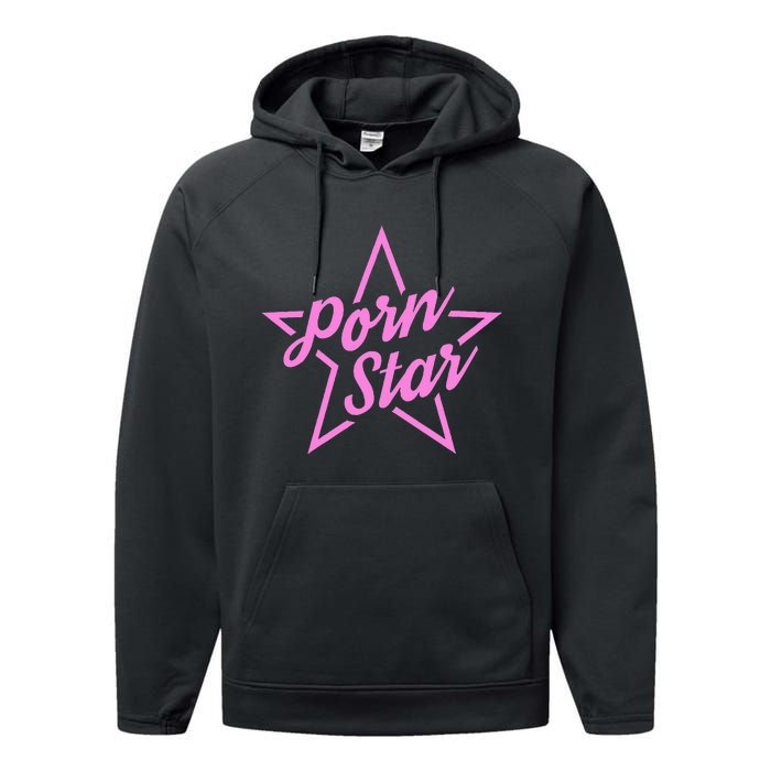 Porn Star Outline Graphic Performance Fleece Hoodie