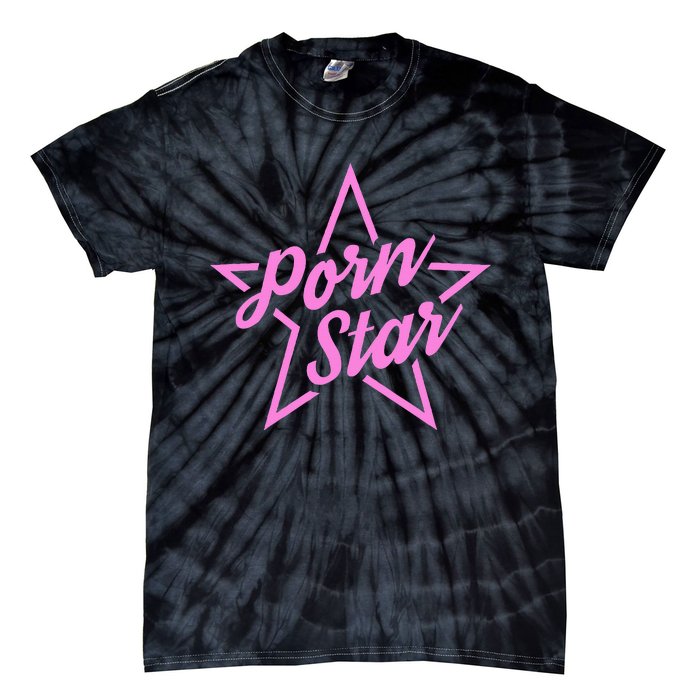 Porn Star Outline Graphic Tie-Dye T-Shirt