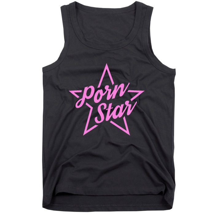 Porn Star Outline Graphic Tank Top