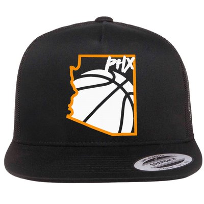 Phoenix State Of Arizona White Sunset Vintage Design Flatbill Hat