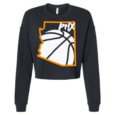 Phoenix State Of Arizona White Sunset Vintage Design Cropped Pullover Crew