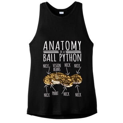 Python Snake Owner Anatomy Of A Ball Python Ladies PosiCharge Tri-Blend Wicking Tank