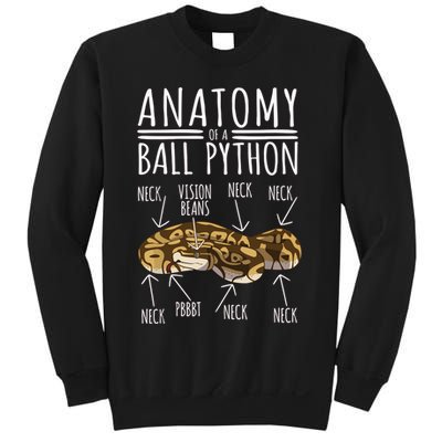 Python Snake Owner Anatomy Of A Ball Python Sweatshirt