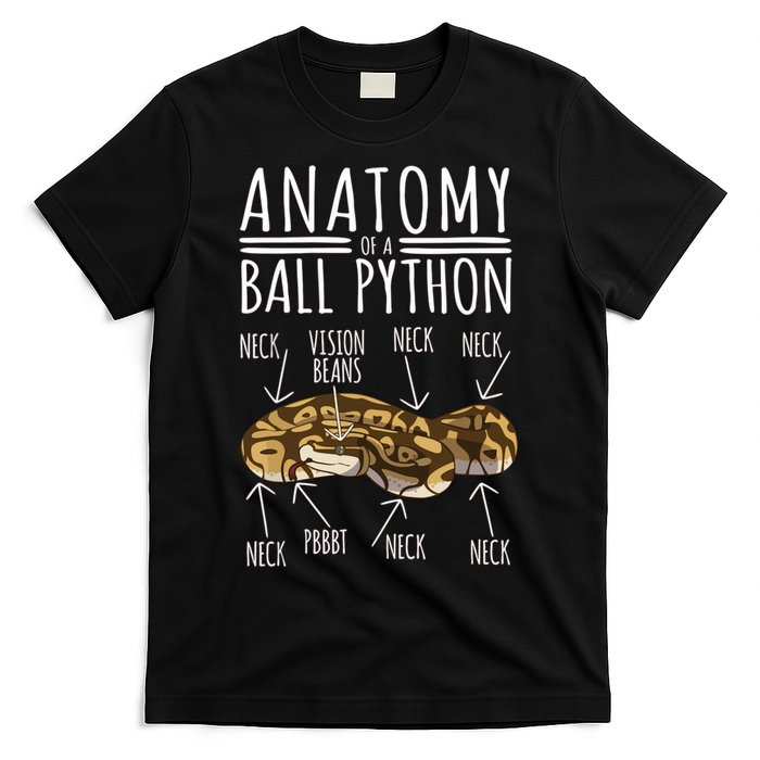 Python Snake Owner Anatomy Of A Ball Python T-Shirt