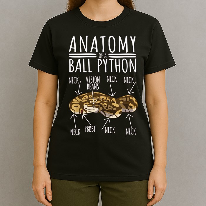 Python Snake Owner Anatomy Of A Ball Python T-Shirt