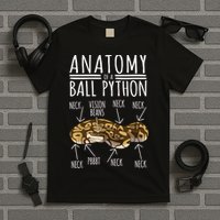 Python Snake Owner Anatomy Of A Ball Python T-Shirt
