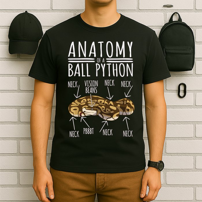Python Snake Owner Anatomy Of A Ball Python T-Shirt