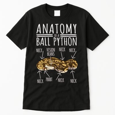 Python Snake Owner Anatomy Of A Ball Python Tall T-Shirt