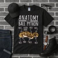 Python Snake Owner Anatomy Of A Ball Python Tall T-Shirt