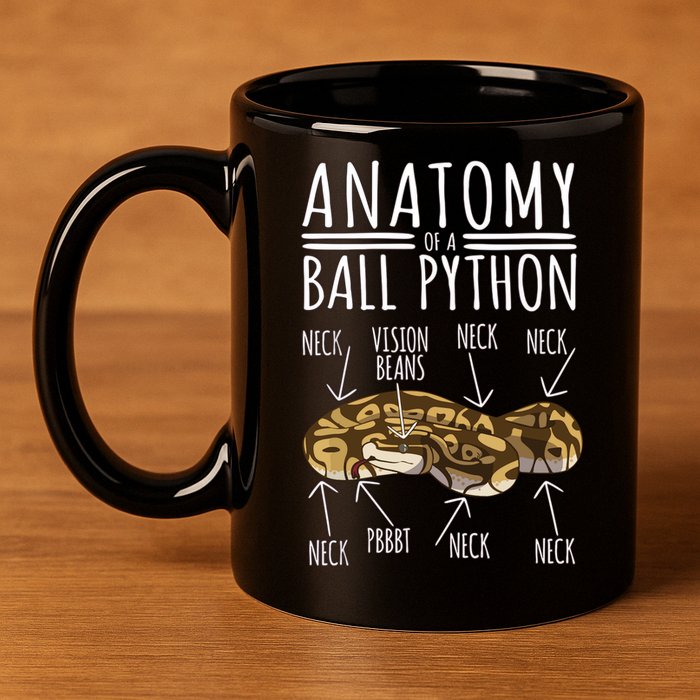 Python Snake Owner Anatomy Of A Ball Python 11oz C Handle Ceramic Mug