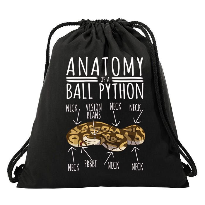 Python Snake Owner Anatomy Of A Ball Python Drawstring Bag