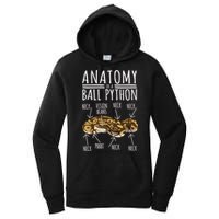 Python Snake Owner Anatomy Of A Ball Python Women's Pullover Hoodie