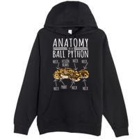 Python Snake Owner Anatomy Of A Ball Python Premium Pullover Hoodie