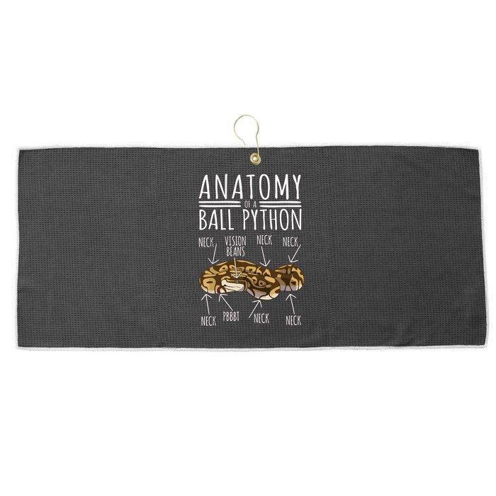 Python Snake Owner Anatomy Of A Ball Python Large Microfiber Waffle Golf Towel