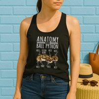 Python Snake Owner Anatomy Of A Ball Python Womens Tank Top
