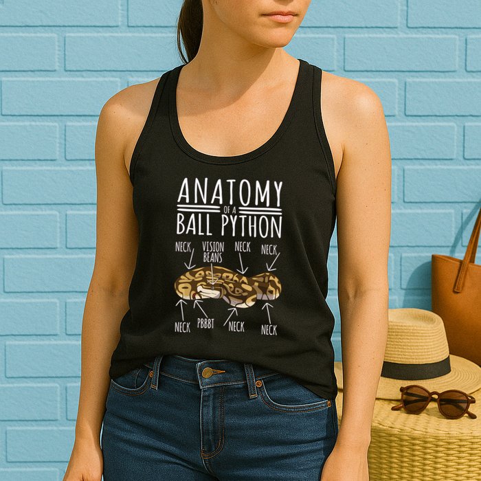 Python Snake Owner Anatomy Of A Ball Python Womens Tank Top