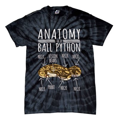 Python Snake Owner Anatomy Of A Ball Python Tie-Dye T-Shirt