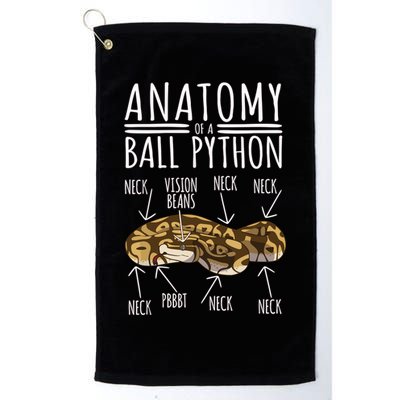 Python Snake Owner Anatomy Of A Ball Python Golf Towel