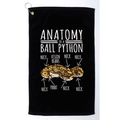 Python Snake Owner Anatomy Of A Ball Python Platinum Collection Golf Towel