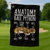 Python Snake Owner Anatomy Of A Ball Python Golf Towel
