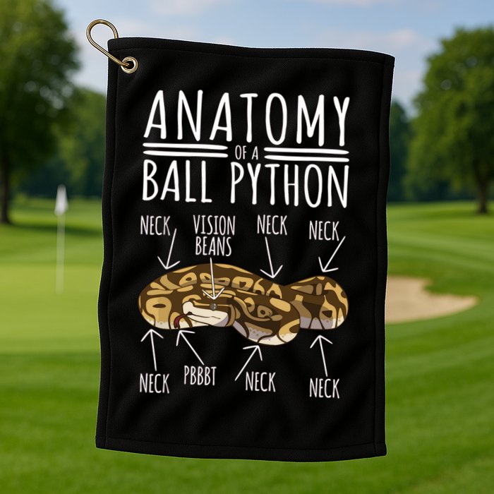 Python Snake Owner Anatomy Of A Ball Python Golf Towel