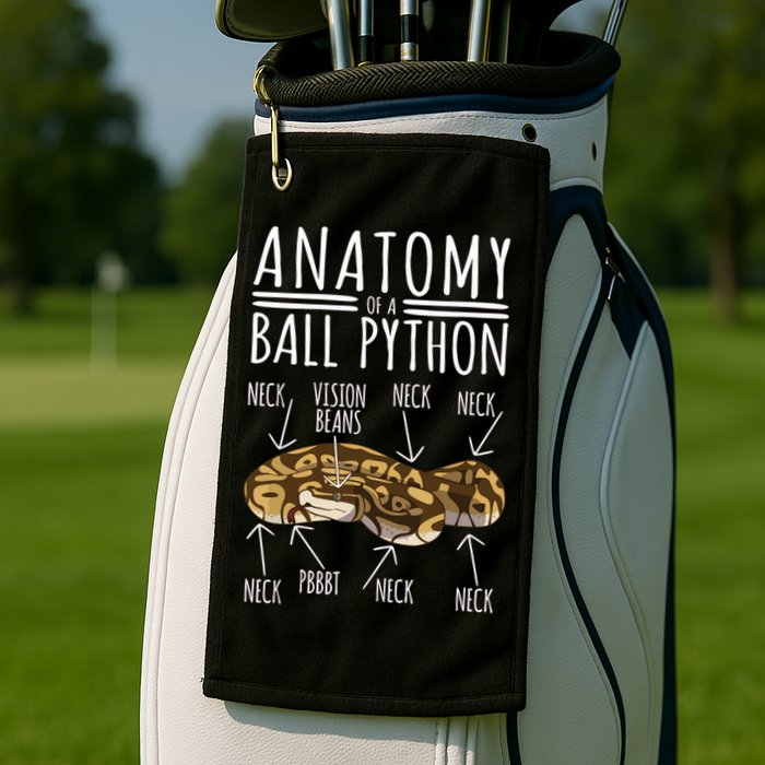 Python Snake Owner Anatomy Of A Ball Python Golf Towel