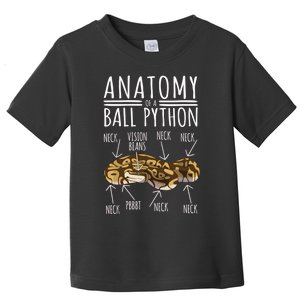 Python Snake Owner Anatomy Of A Ball Python Toddler T-Shirt