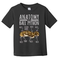 Python Snake Owner Anatomy Of A Ball Python Toddler T-Shirt