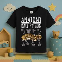 Python Snake Owner Anatomy Of A Ball Python Toddler T-Shirt